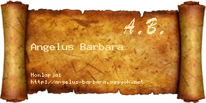 Angelus Barbara névjegykártya